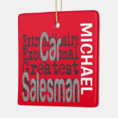 Car Salesman Extraordinaire CUSTOM Keramisch Ornament (Links)