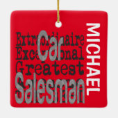 Car Salesman Extraordinaire CUSTOM Keramisch Ornament (Achterkant)