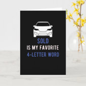 Car Salesman Gift voor automatische verkoper Kaart (Gele Bloem)