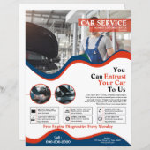 Car Service Flyer Sjabloon (Voorkant / Achterkant)