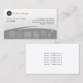 Car Service Icons Grijs Visitekaartje (Voorkant / Achterkant)