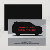 Car Service Party Bus Kaart Vervoer SUV (Voorkant / Achterkant)