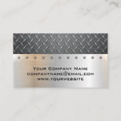 Car Service Wrenches Diamond Plated Steel Visitekaartje (Achterkant)