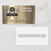 Car Service | Wrenches Wheel Logo Visitekaartje (Voorkant / Achterkant)