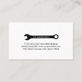 Car Services-diagram | mechanisch handgereedschap Visitekaartje (Achterkant)