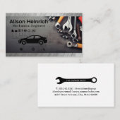 Car Services-diagram | mechanisch handgereedschap Visitekaartje (Voorkant / Achterkant)