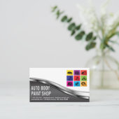 Car Shop | Auto Service Icons Visitekaartje (Staand voorkant)