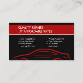 Car Silhouette - Mechanische automatische reparati Visitekaartje (Achterkant)