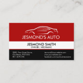 Car Silhouette - Mechanische automatische reparati Visitekaartje (Voorkant)