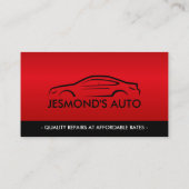 Car Silhouette - Mechanische automatische reparati Visitekaartje (Achterkant)