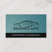 Car Silhouette - Mechanische automatische reparati Visitekaartje (Achterkant)