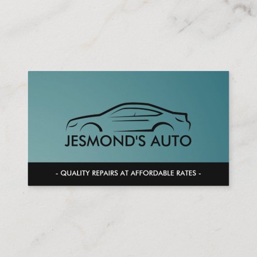 Car Silhouette - Mechanische automatische reparati Visitekaartje (Achterkant)