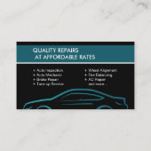 Car Silhouette - Mechanische automatische reparati Visitekaartje (Achterkant)