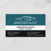 Car Silhouette - Mechanische automatische reparati Visitekaartje (Voorkant)