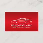 Car Silhouette - Mechanische automatische reparati Visitekaartje (Achterkant)