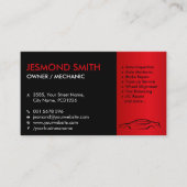 Car Silhouette - Mechanische automatische reparati Visitekaartje (Voorkant)