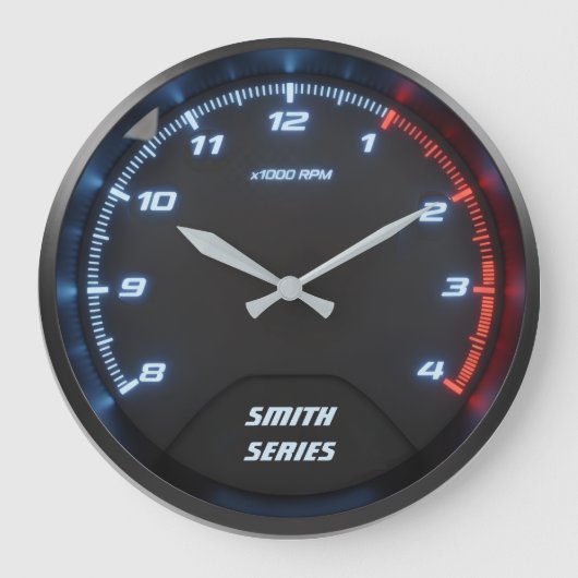 Car Tachometer Clock for Auto Mechanic Garage Grote Klok (Voorkant)