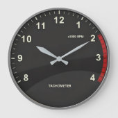 Car Tachometer Clock for Auto Mechanic Garage Grote Klok (Voorkant)