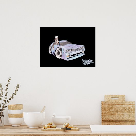 CAR TOON BMW print/poster Poster (Keuken)