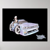 CAR TOON BMW print/poster Poster (Voorkant)