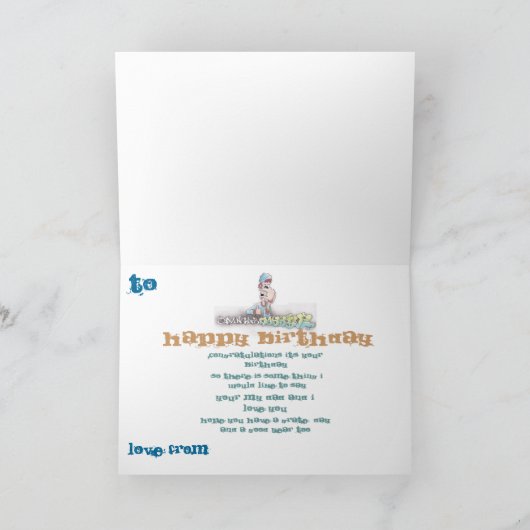 CAR TOON DAD verjaardagskaart Kaart (Binnen)