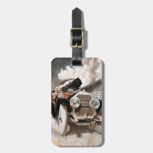 Car vs Train door William Harnden Foster Bagagelabel (Voorkant verticaal)