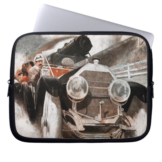 Car vs Train door William Harnden Foster Laptop Sleeve (Voorkant)