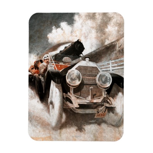 Car vs Train door William Harnden Foster Magneet (Verticaal)