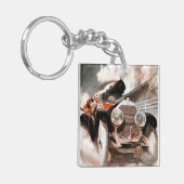 Car vs Train door William Harnden Foster Sleutelhanger (Voorkant Links)