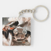 Car vs Train door William Harnden Foster Sleutelhanger (Achterkant)