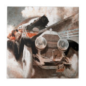 Car vs Train door William Harnden Foster Tegeltje (Voorkant)