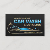 Car Wash and Detailing Professioneel Slank Visitekaartje (Voorkant)