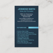 Car Wash and Detailing Professioneel Slank Visitekaartje (Achterkant)