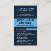 Car Wash and Detailing Professioneel Slank Visitekaartje (Achterkant)