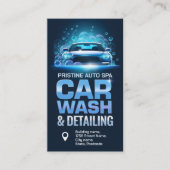 Car Wash and Detailing Professioneel Slank Visitekaartje (Voorkant)