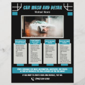 Car Wash Auto Detailing Price Package Flyer (Voorkant)
