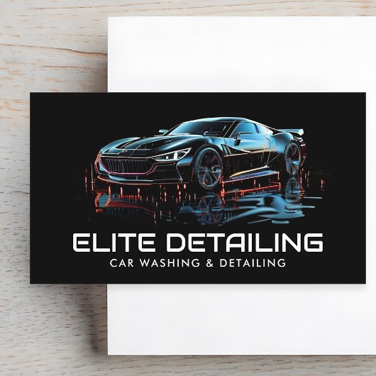 Car Wash & Auto Detailing QR Code Visitekaartje