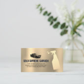 Car Wash Cleaning Service Gold Metallic Background Visitekaartje (Staand voorkant)