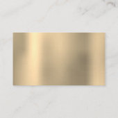Car Wash Cleaning Service Gold Metallic Background Visitekaartje (Achterkant)