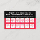 Car Wash Club - Racing Geruite Vlag Rewards Kortingskaartje (Achterkant)