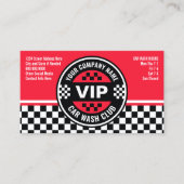 Car Wash Club - Racing Geruite Vlag Rewards Kortingskaartje (Voorkant)