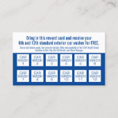 Car Wash Club - Racing Geruite Vlag Rewards Kortingskaartje (Achterkant)