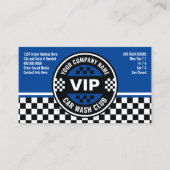 Car Wash Club - Racing Geruite Vlag Rewards Kortingskaartje (Voorkant)