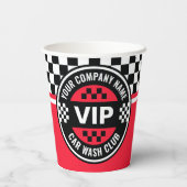 Car Wash Club - Racing Geruite Vlag Rewards Papieren Bekers (Achterkant)