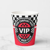 Car Wash Club - Racing Geruite Vlag Rewards Papieren Bekers (Voorkant)