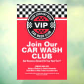 Car Wash Club - Racing Geruite Vlag Rewards Raamsticker (Vel 3)