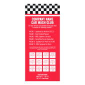 Car Wash Club - Racing Geruite Vlag Rewards Reclamekaart (Achterkant)