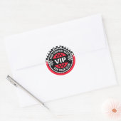 Car Wash Club - Racing Geruite Vlag Rewards Ronde Sticker (Envelop)