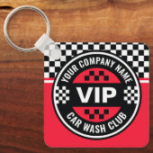 Car Wash Club - Racing Geruite Vlag Rewards Sleutelhanger (Voorkant)