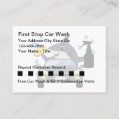 Car Wash Customer Rewards Theme Visitekaartjes (Voorkant)